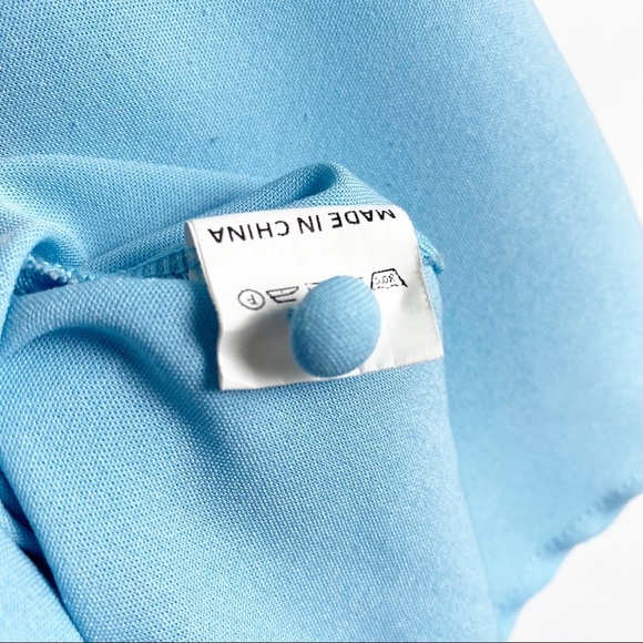 Luvamia - Light Blue Tie Front Blouse with Butterfly Sleeves - Sz. L‎ - Picture 5 of 7